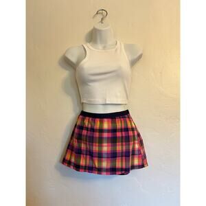 Issac Mizrahi Plaid Purple Skirt